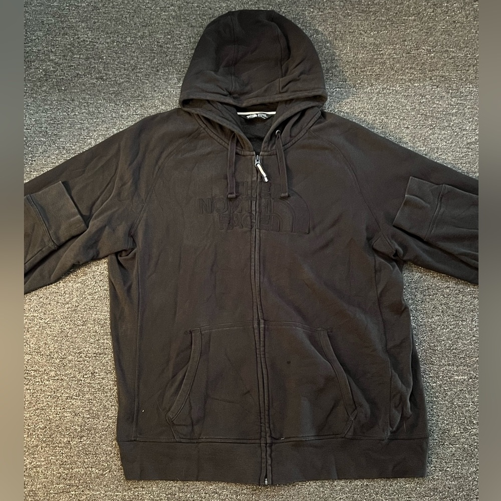 THE NORTH FACE MENS FULL ZIP BLACK HOODIE XL